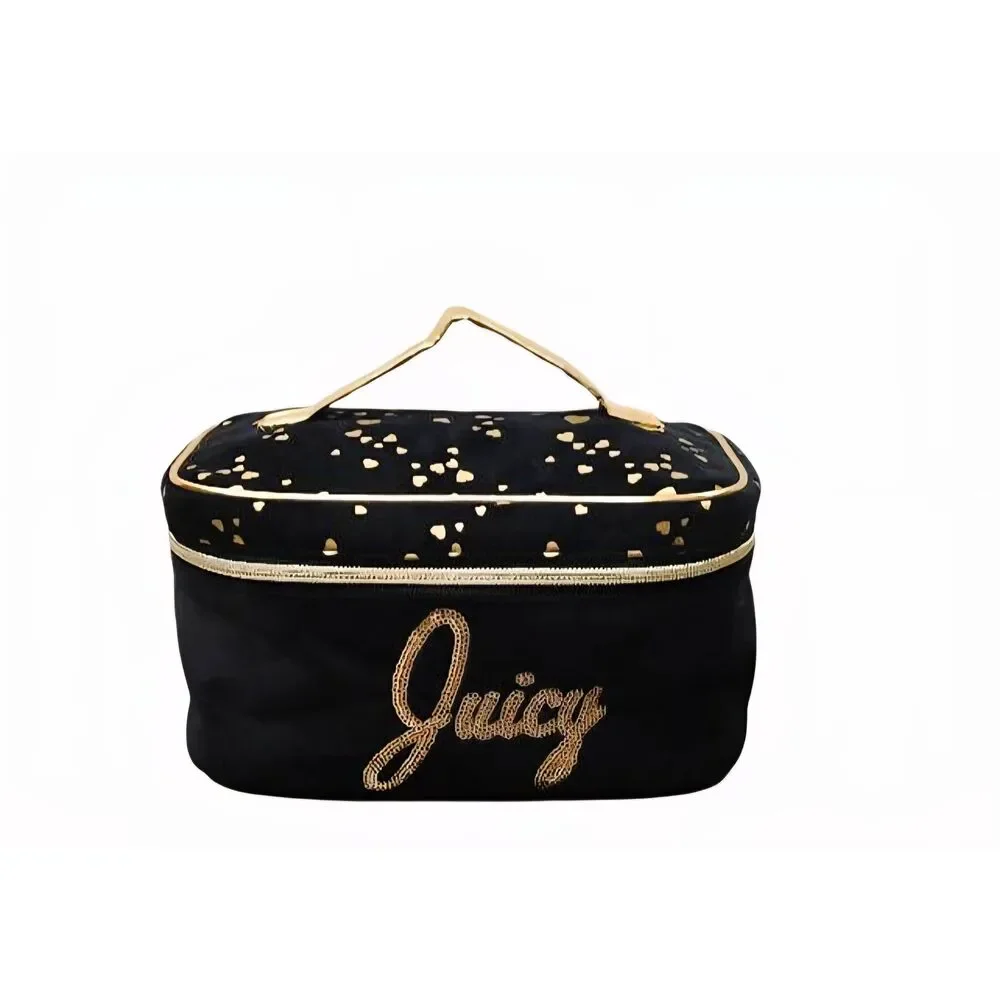Juicy‎ Couture Gold Logo & Hearts Makeup Carrying Case